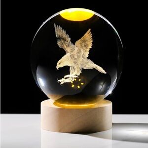 Eagle Crystal Ball with LED Light